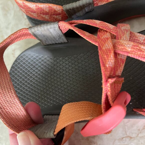 Chaco Sz 9 Wmns ZX/2 Cloud Dual Adjustable Straps Cushioned Sandal Orange/Pink - Picture 9 of 12